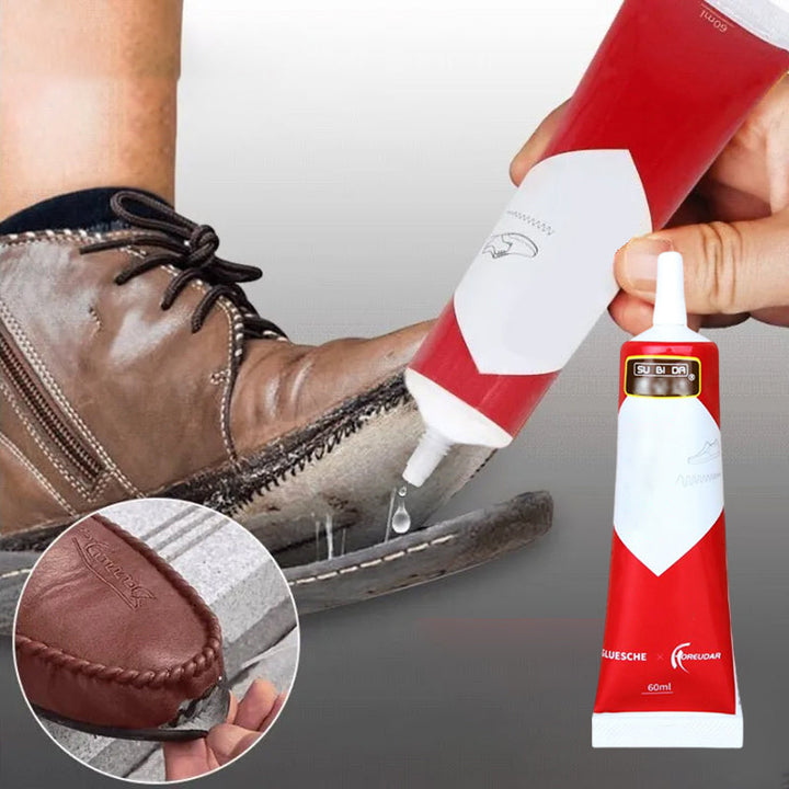 Strong bond shoe adhesive, industrial strength for long-lasting footwear repairs and durability