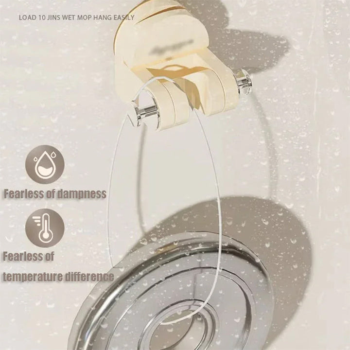 Modern bathroom organizer with universal suction shower head holder, convenient & adjustable