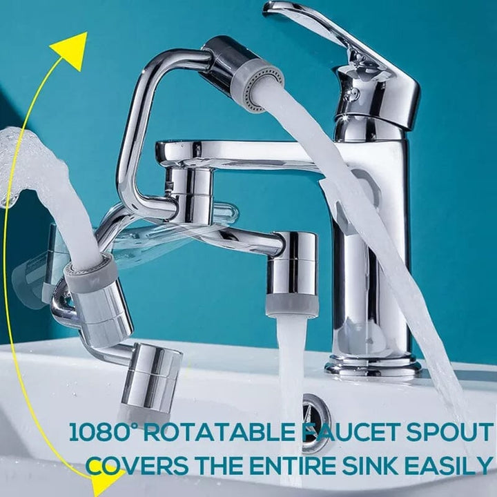 Bathroom sink faucet featuring a universal swivel aerator, perfect for easy rinsing and water conservation