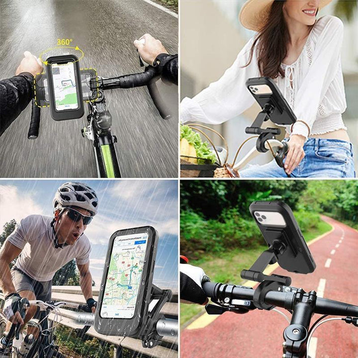 Universal waterproof bicycle phone holder for secure cycling navigation