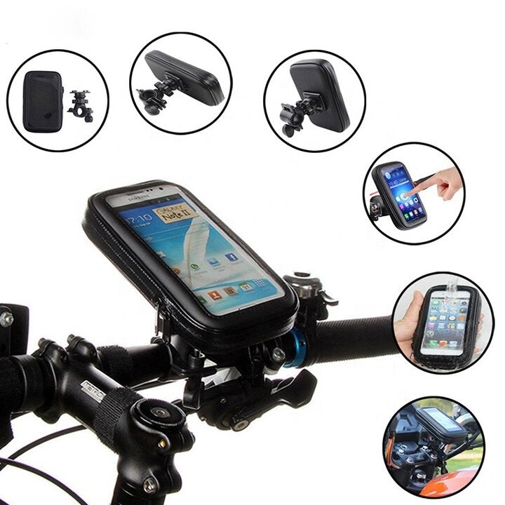 Cycling accessory: Waterproof phone holder, quick-release design, robust protection
