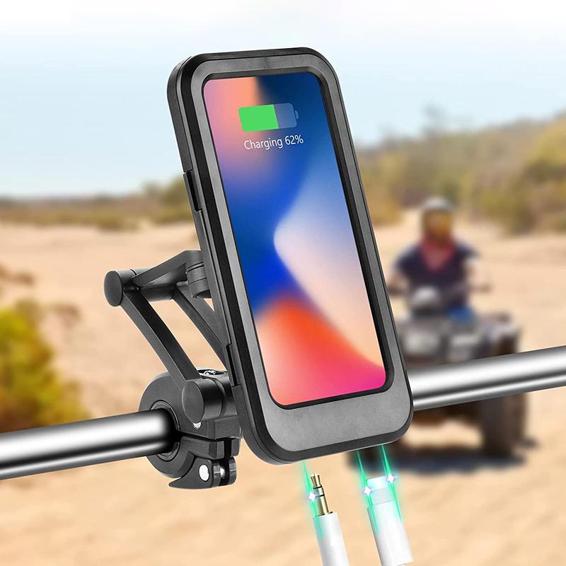 Shockproof bike phone mount protects device from vibrations and impacts
