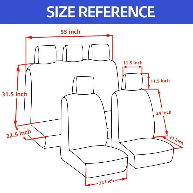 Heavy-duty universal waterproof car seat covers for 5 seats. PU leather protects SUV & truck interiors from damage.