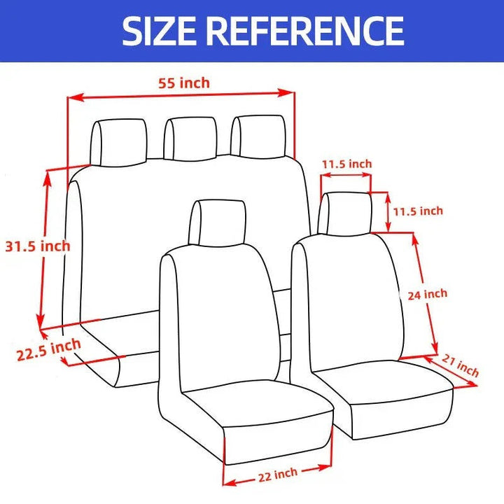 Heavy-duty universal waterproof car seat covers for 5 seats. PU leather protects SUV & truck interiors from damage.