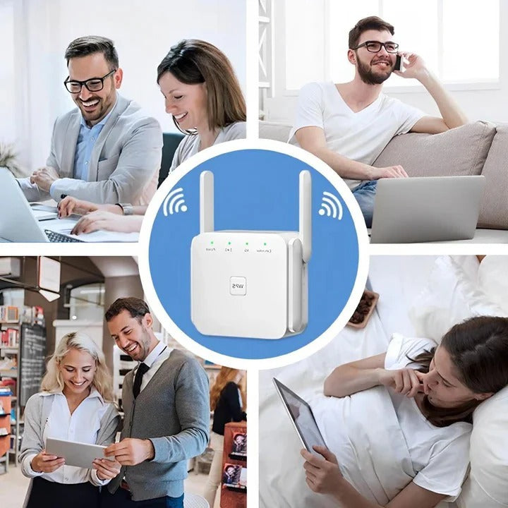 High-speed wireless repeater for stronger home WiFi. Extends network range, improves connectivity.
