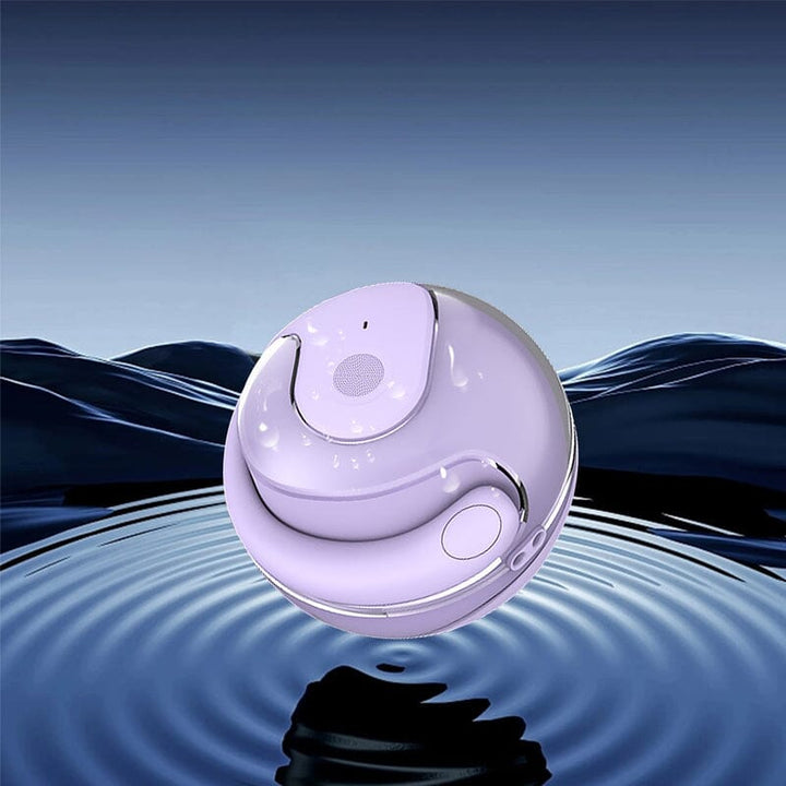 Universal wireless earbuds on a table next to a smartphone, portable audio solution
