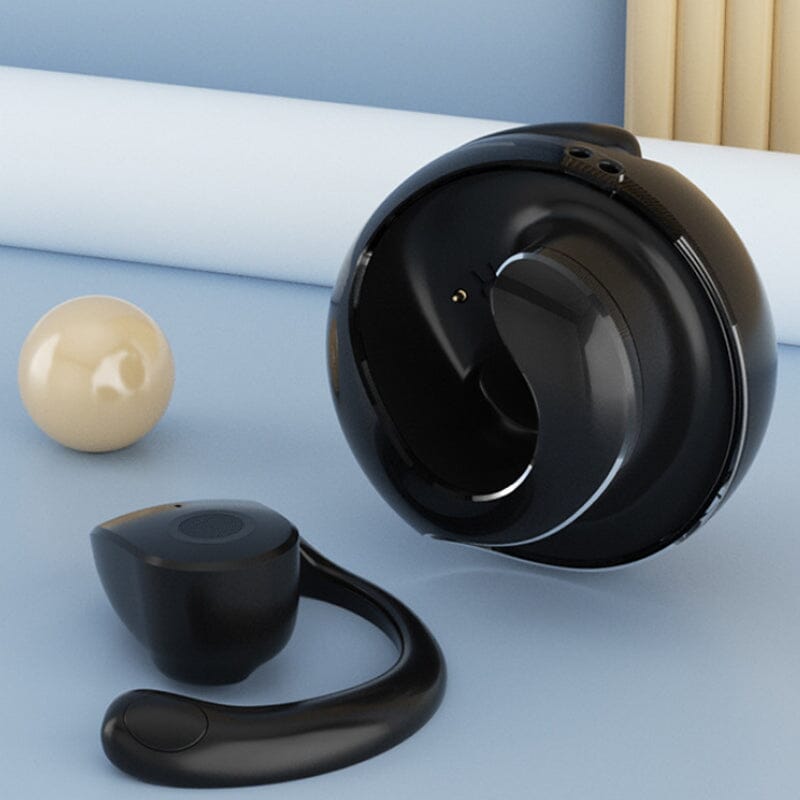 Charging case for Universal wireless Bluetooth earbuds, highlighting portability