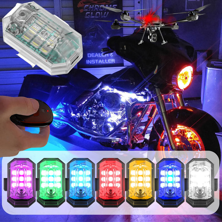 Side view of the universal wireless LED strobe, emphasizing its sleek design and easy attachment.