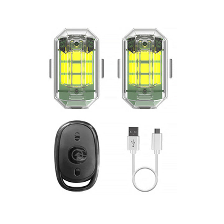 Vehicle (car/motorcycle) utilizing the wireless LED strobe light for added visibility and safety.