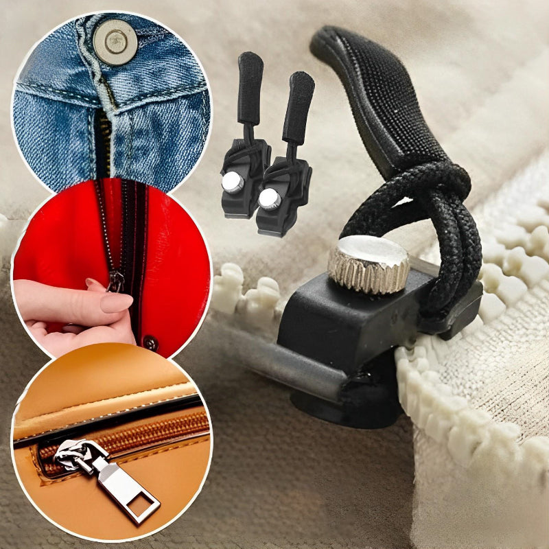 Universal zipper repair kit (6pcs) for DIY clothing and bag fixes, practical tool for quick repair of houseware items