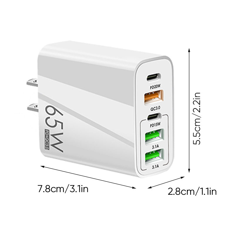 High-speed 65W USB-C charger, a versatile multiport adapter for all your tech essentials