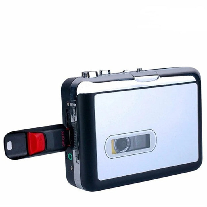 USB Cassette Converter for digitizing vintage music tapes to MP3. Easy tape to digital audio recorder.