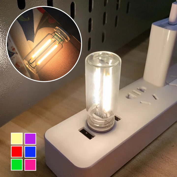 USB Dimmable Touch Night Light, warm LED glow for bedroom, portable & energy efficient.