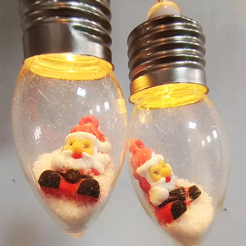 Bundle of USB Christmas character string lights, ready for installation and festive display