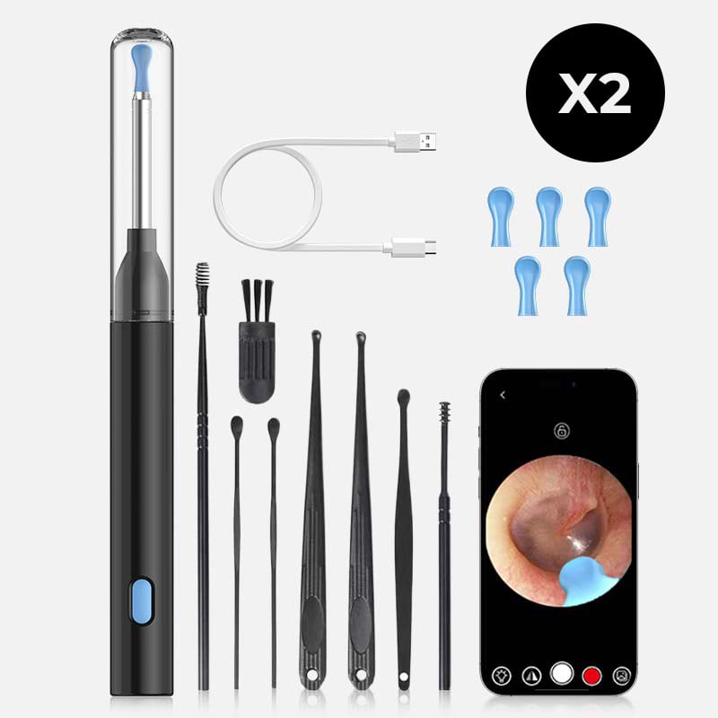 Rechargeable ear cleaner with HD camera for precise ear wax removal; a personal care essential.