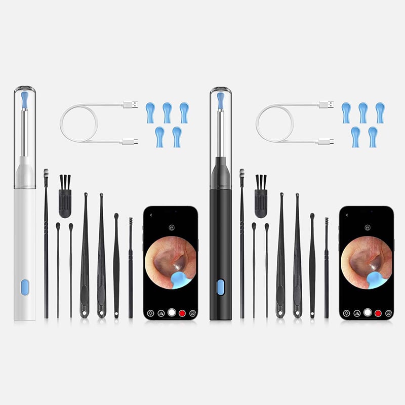 Personal wellness gift: USB rechargeable ear wax removal kit with HD camera for visual cleaning.