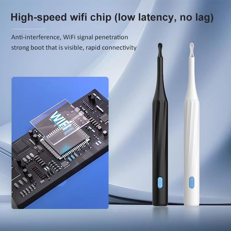 Visual ear wax cleaner with HD camera and rechargeable battery for easy, at-home ear care.