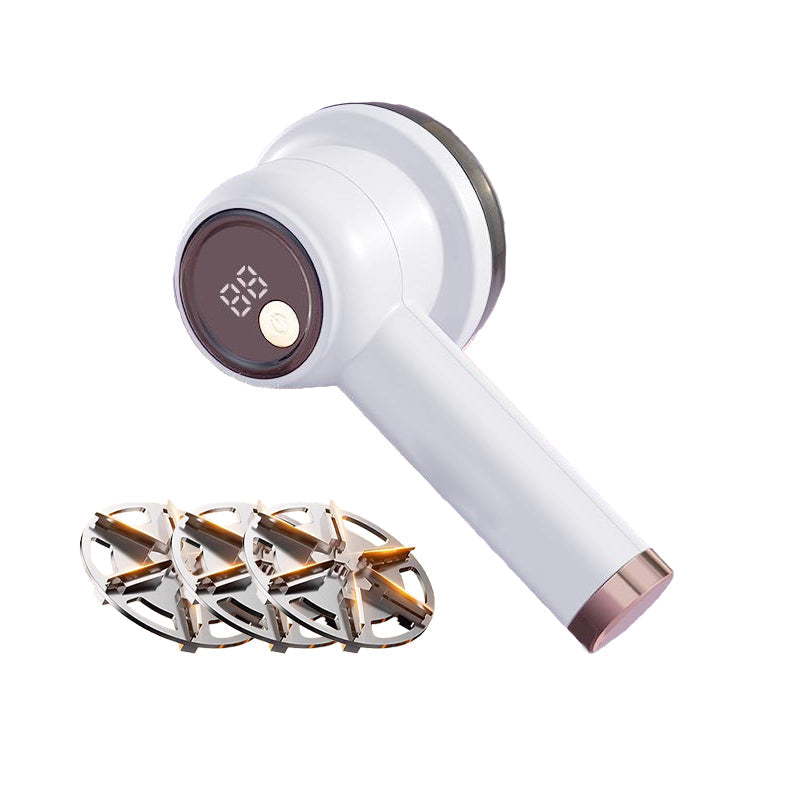 Powerful rechargeable fabric defuzzer, designed for all types of clothes and upholstery.
