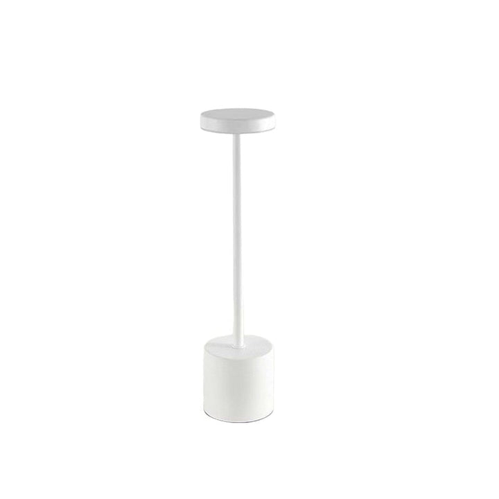 Close-up of the LED light source within the modern, touch dimmable table lamp