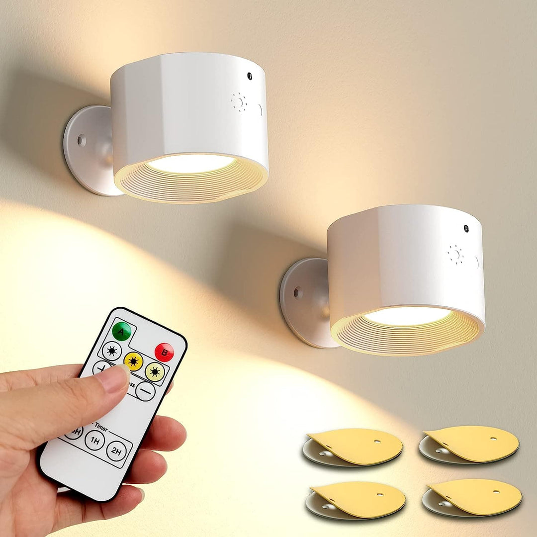 Rechargeable LED Sconce, showcasing its easy installation and removal from magnetic base