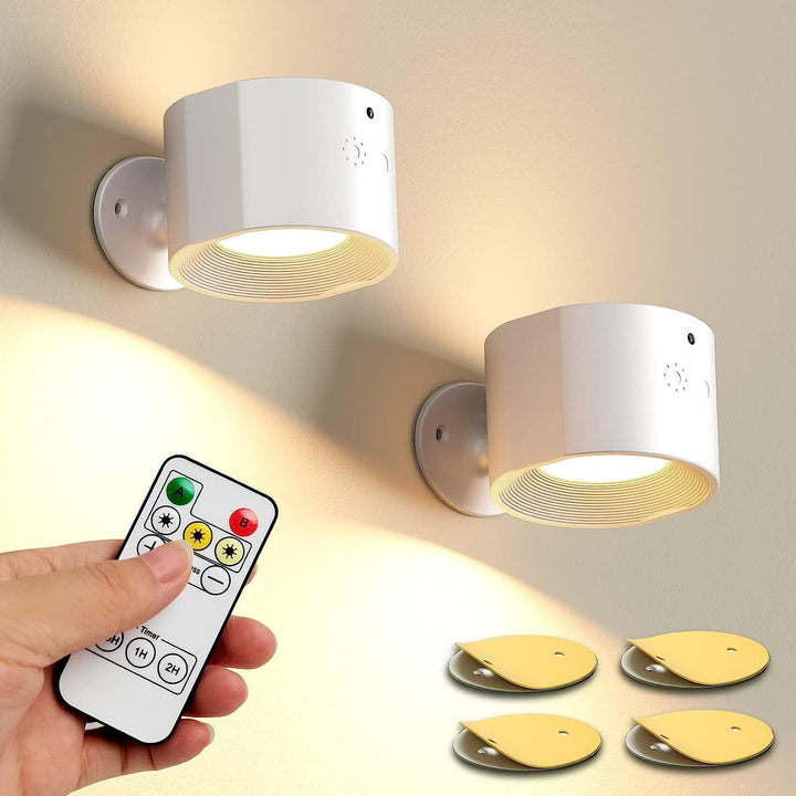Rechargeable LED Sconce, showcasing its easy installation and removal from magnetic base