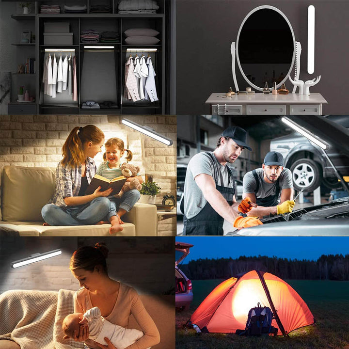 Magnetic reading lamp powered by USB, a portable LED strip for various lighting needs