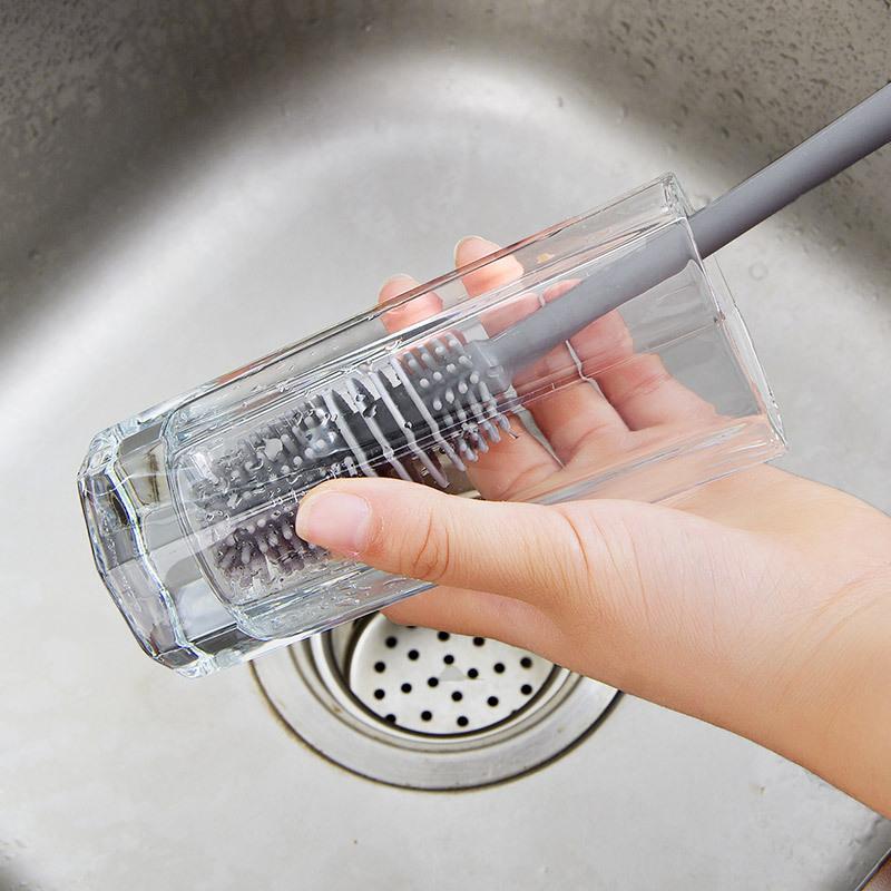 Long handle bottle & cup cleaning brush, perfect for reaching deep into household containers
