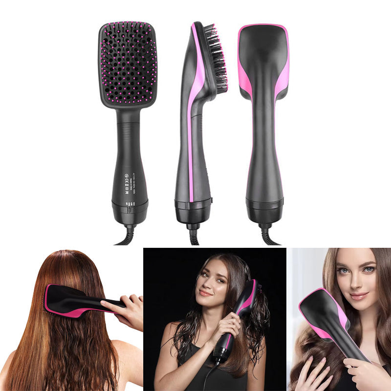 Versatile hair straightener and curler, black, for smooth styling on all hair types with frizz control
