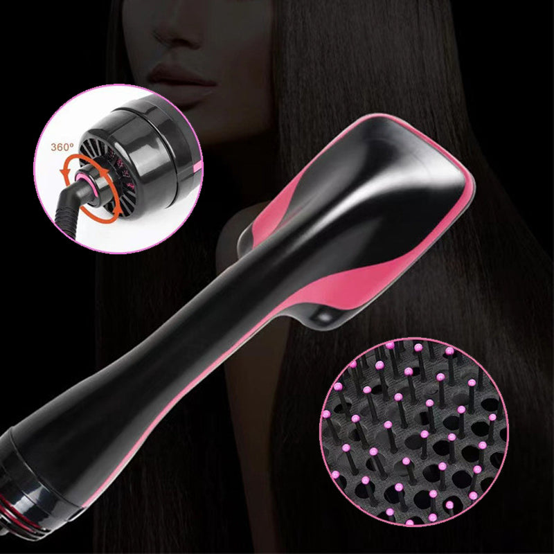 Ergonomic black hair straightener and curler showcasing its plates, ideal for frizz control and shiny hair