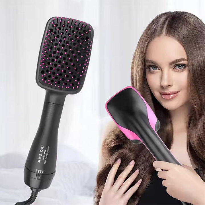 Woman creating soft curls with the advanced ceramic hair curler & straightener, frizz-free finish