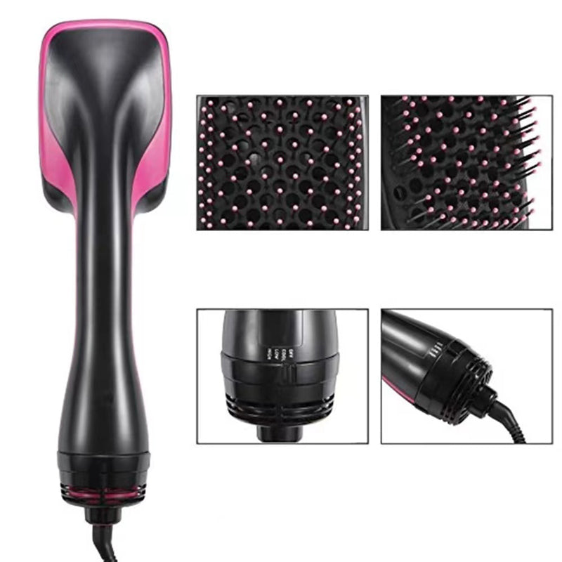 Side view of the versatile black hair styling tool, showcasing its comfortable grip for easy use