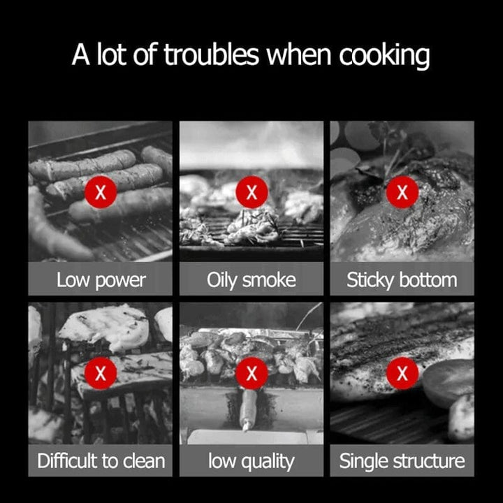 Ergonomic handle of the non-stick round grill pan, ensuring comfortable and safe use