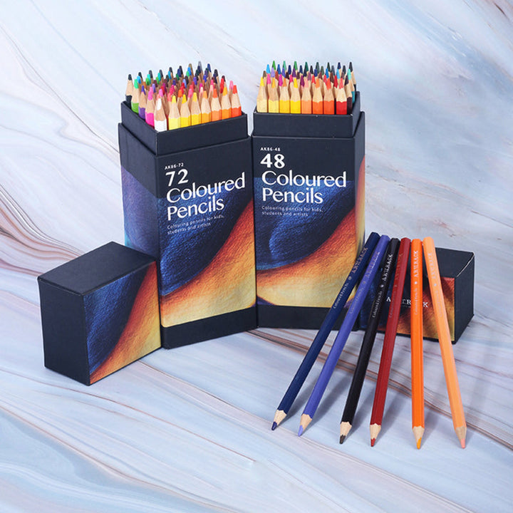 Vibrant Artist's Colored Pencil Set, 72 rich colors for professional art & sketching