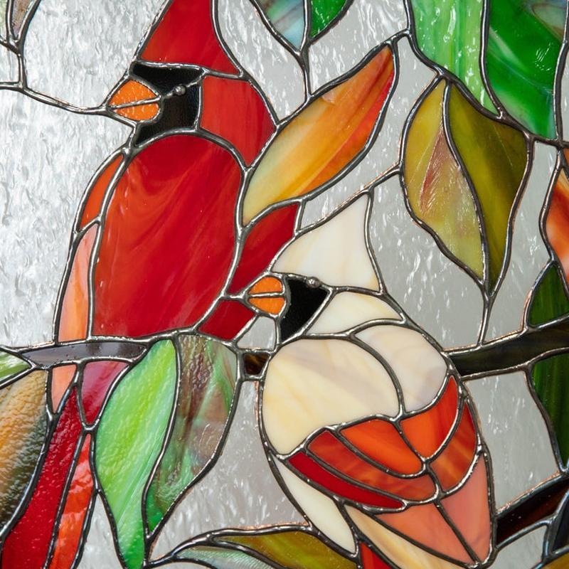 Suncatcher ornament, a beautiful cardinal bird window hanging, ideal acrylic art gift for windows