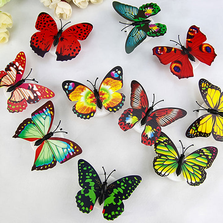 Colorful LED butterfly wall decor lights, ideal for surprising kids with a glowing room transformation