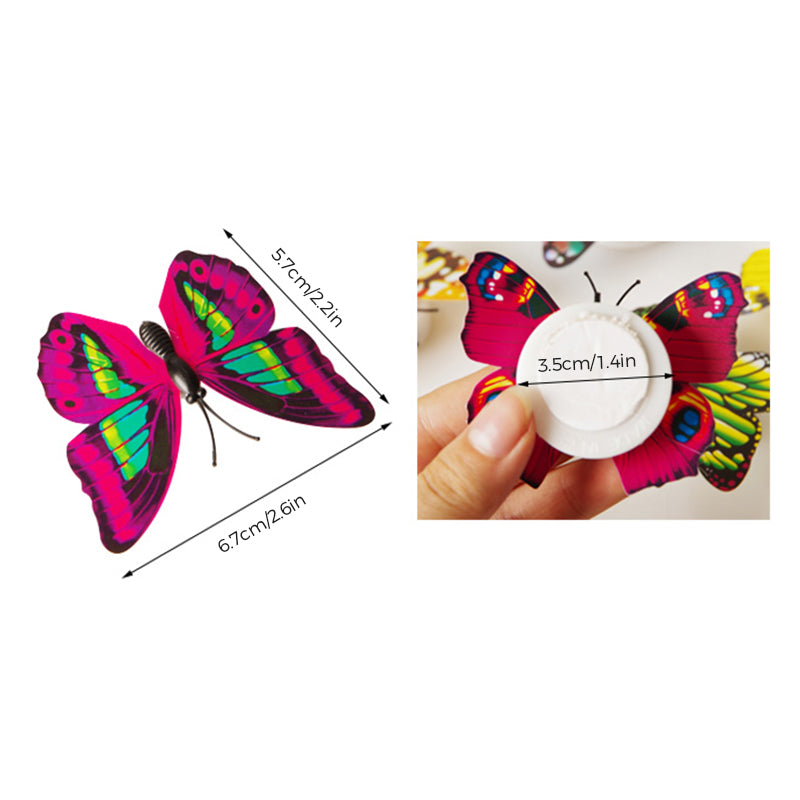 Set of luminous LED butterfly decorations illuminating a wall, versatile for home decor and festive events