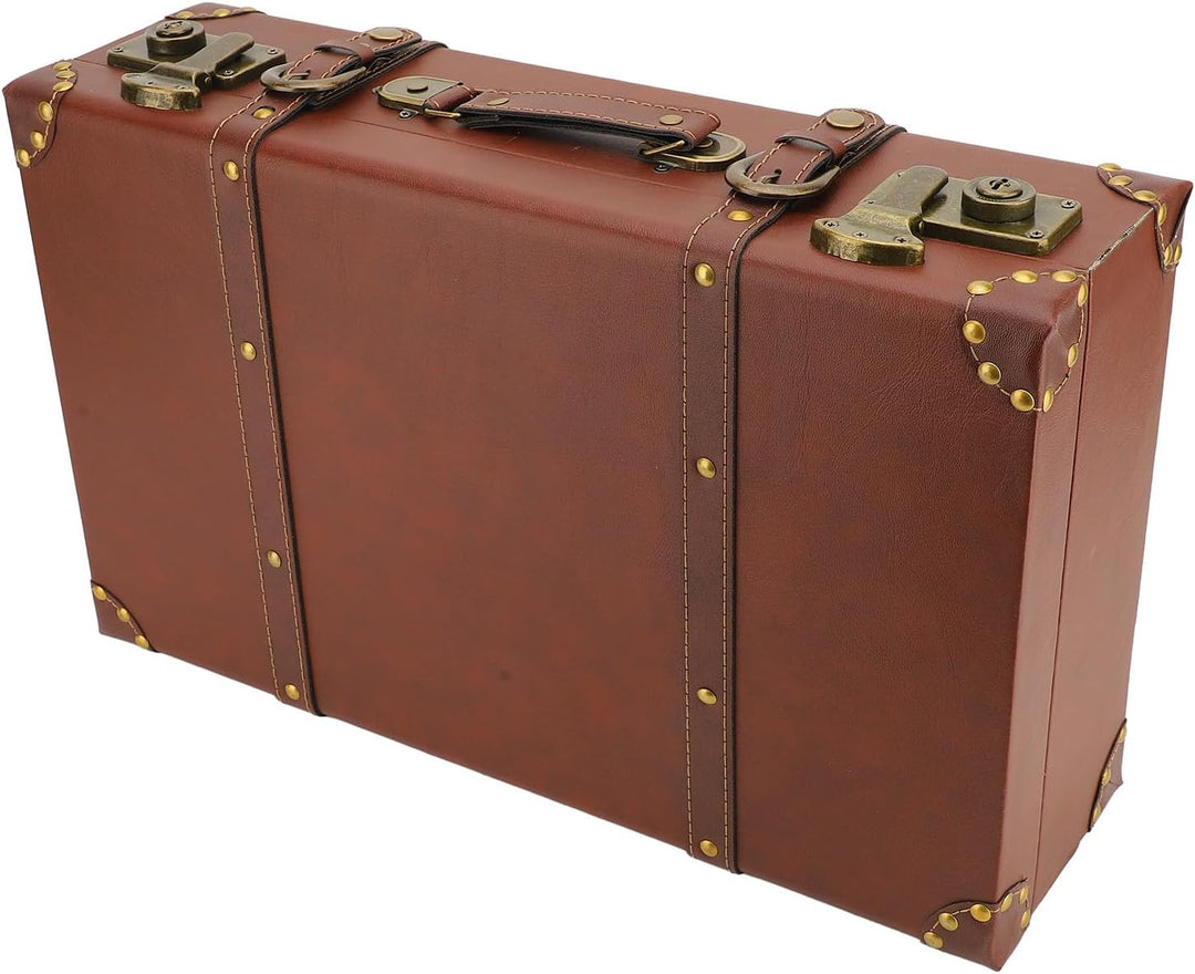 Unisex vintage brown leather carry-on. Overnight travel case featuring a robust alloy lock and durable design.