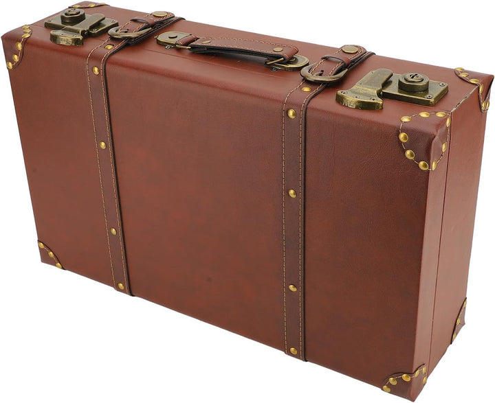 Unisex vintage brown leather carry-on. Overnight travel case featuring a robust alloy lock and durable design.