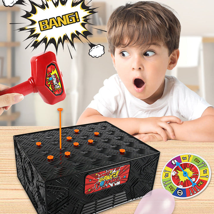 Close-up of Wack-A-Balloon game board with colorful balloons ready for action