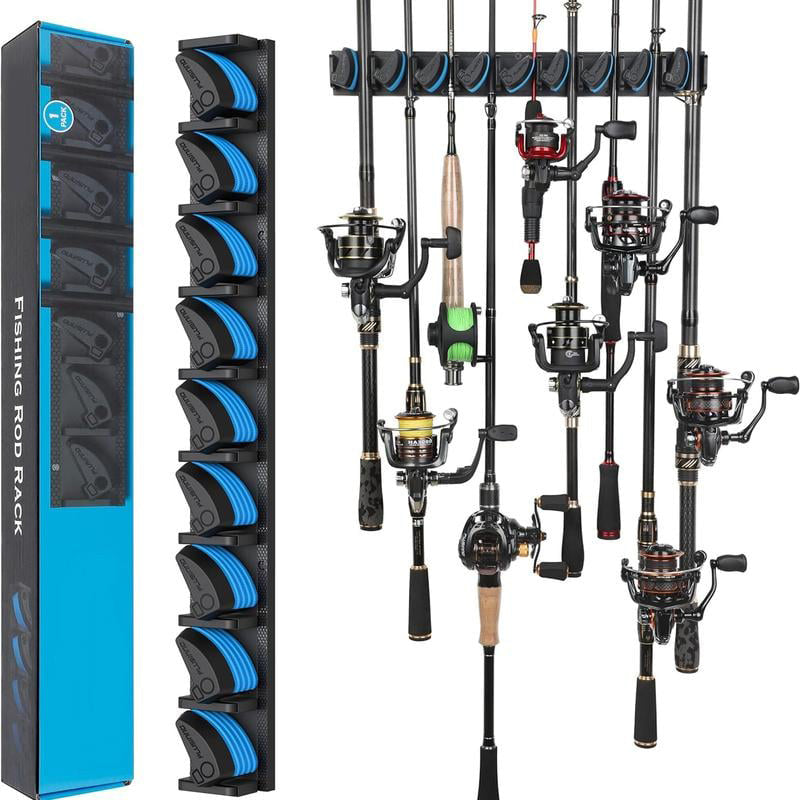 Wall Mounted Fishing Rod Rack & Storage Holder
