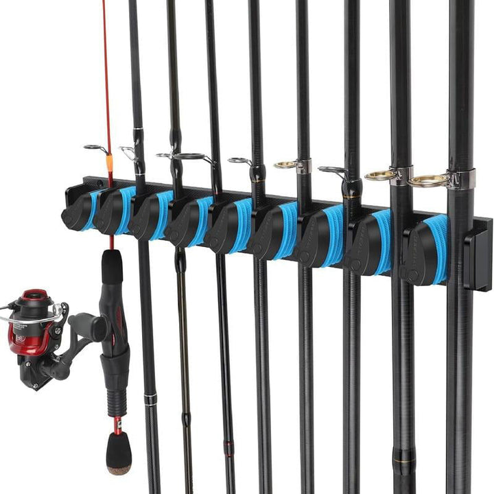 Wall Mounted Fishing Rod Rack & Storage Holder