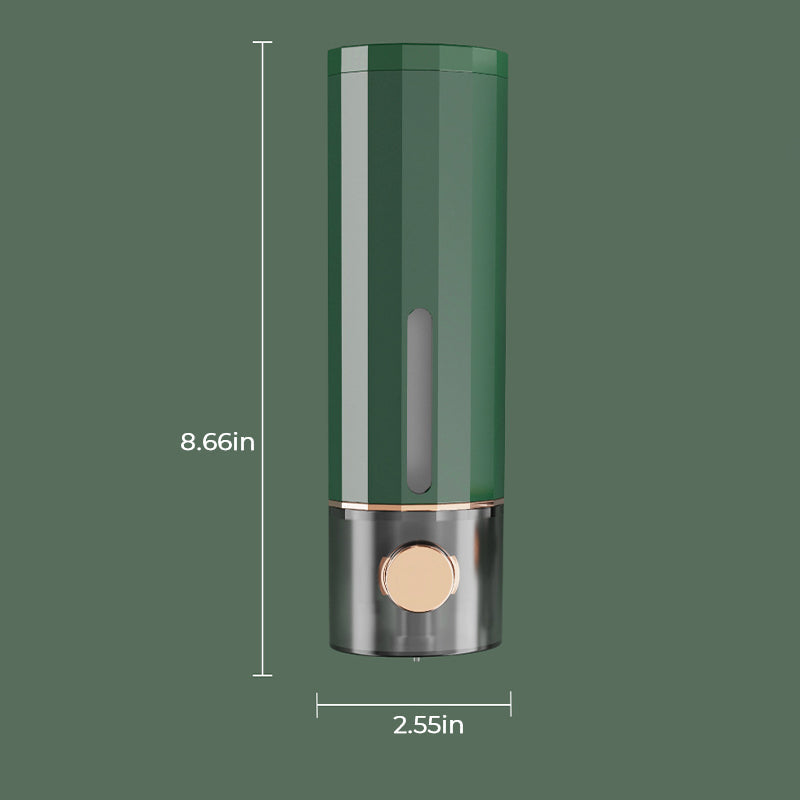 Durable plastic wall mounted manual soap dispenser, great for kids' bathrooms and high traffic areas