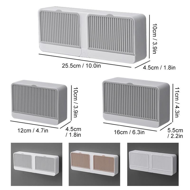 Declutter your shower with this wall-mounted, self-draining soap holder, a smart choice for home organization.