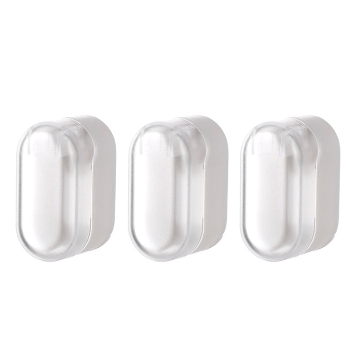 Side view of dustproof toothbrush holder, showing secure wall mounted attachment