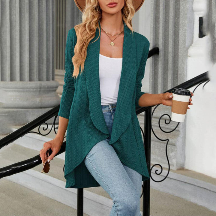 Warm winter relaxed fit cardigan for women, cozy knitwear for layered casual wear