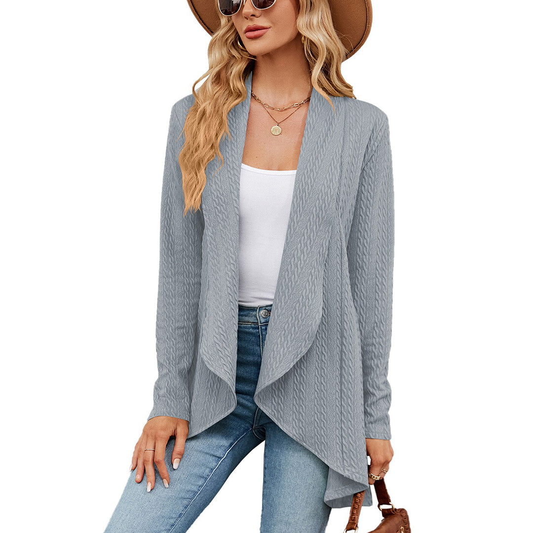 Women's knitwear cardigan, providing warmth and style for relaxed winter outfits
