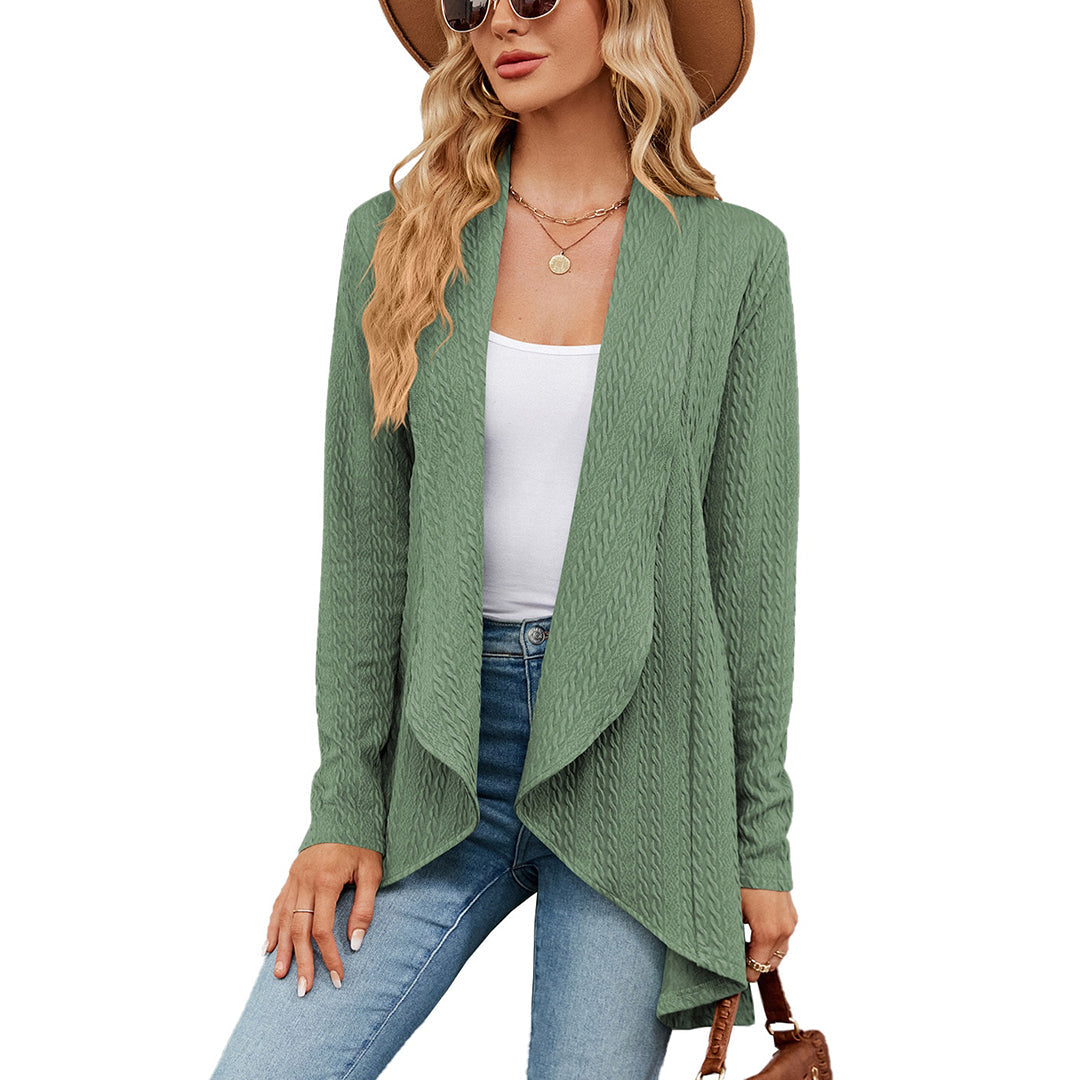 Casual relaxed fit cardigan for women, great for layering in cold winter weather
