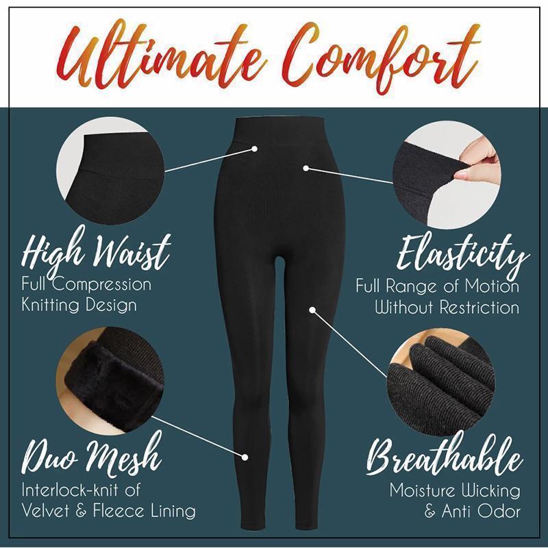 Warm baselayer leggings for women, featuring a cozy fleece lining for ultimate winter warmth.