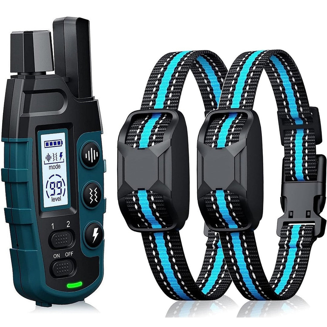 Adjustable waterproof dog training collar for all dogs, enhancing pet obedience & behavior with remote control.