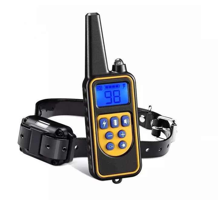 Waterproof remote dog training collar for pet behavior correction. Rechargeable, 2600ft range for outdoor training.